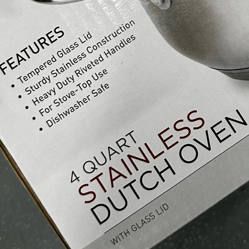 PARINI 4 Quart Stainless Dutch Oven